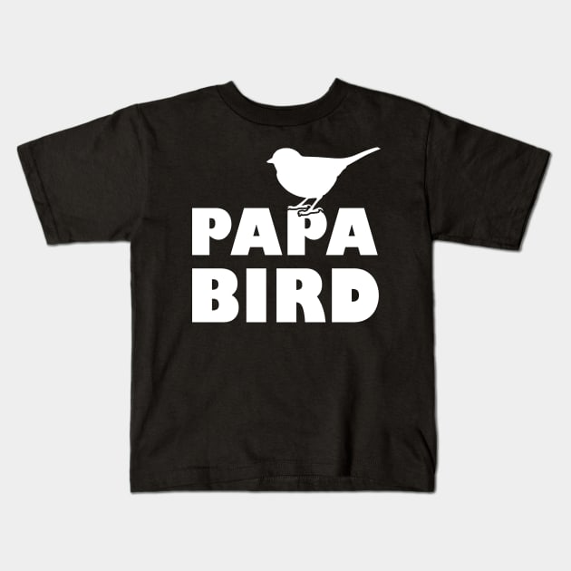 Papa Bird Kids T-Shirt by adik